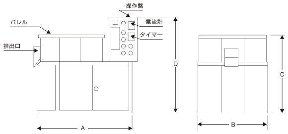 CRバレル研磨機 図面